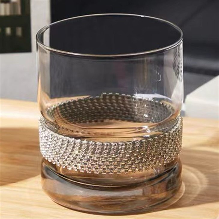 Crystal Glass Set With Diamonds
